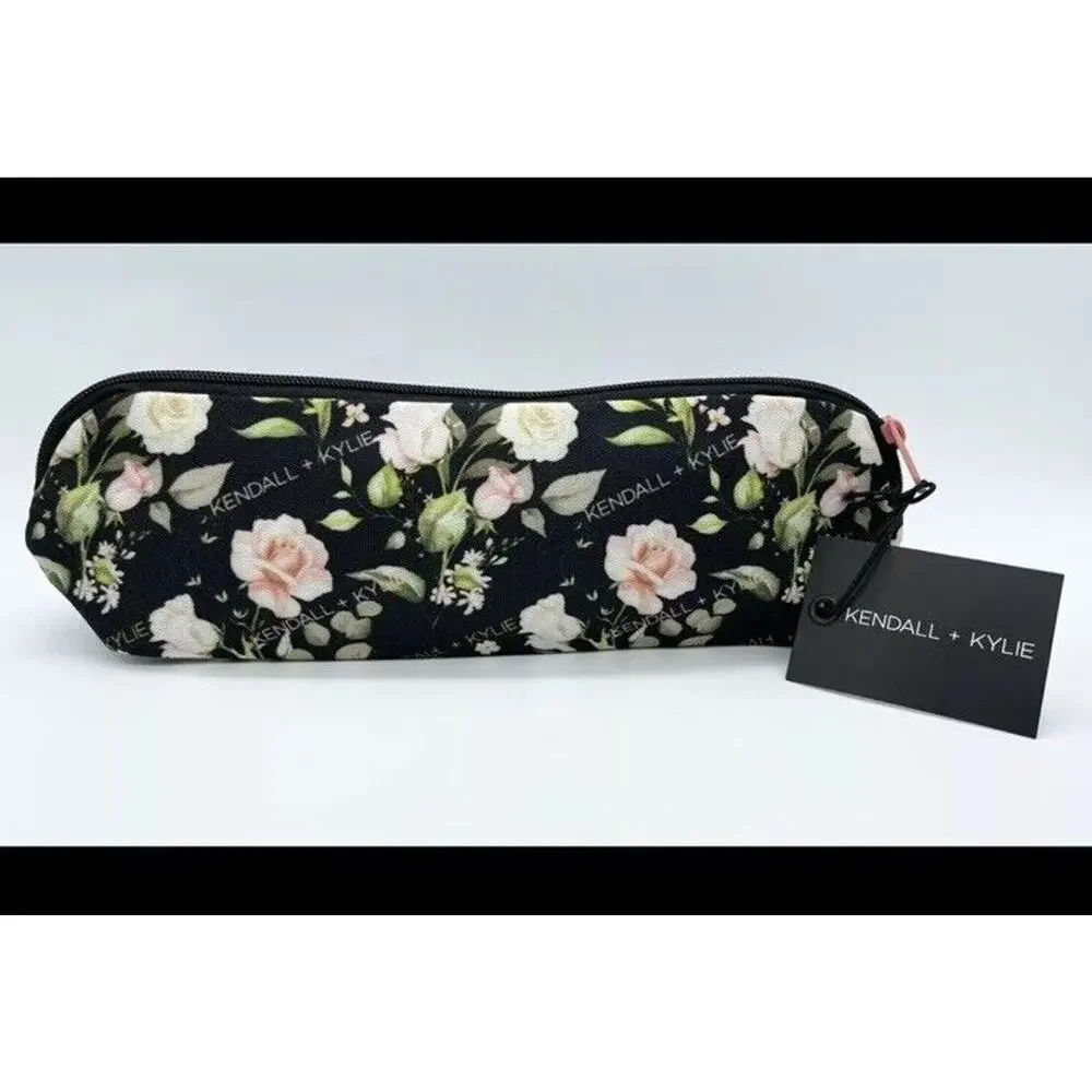 Kendall + Kylie Makeup Pouch Cosmetic Bag Multi Purpose Pouch Case Floral Design